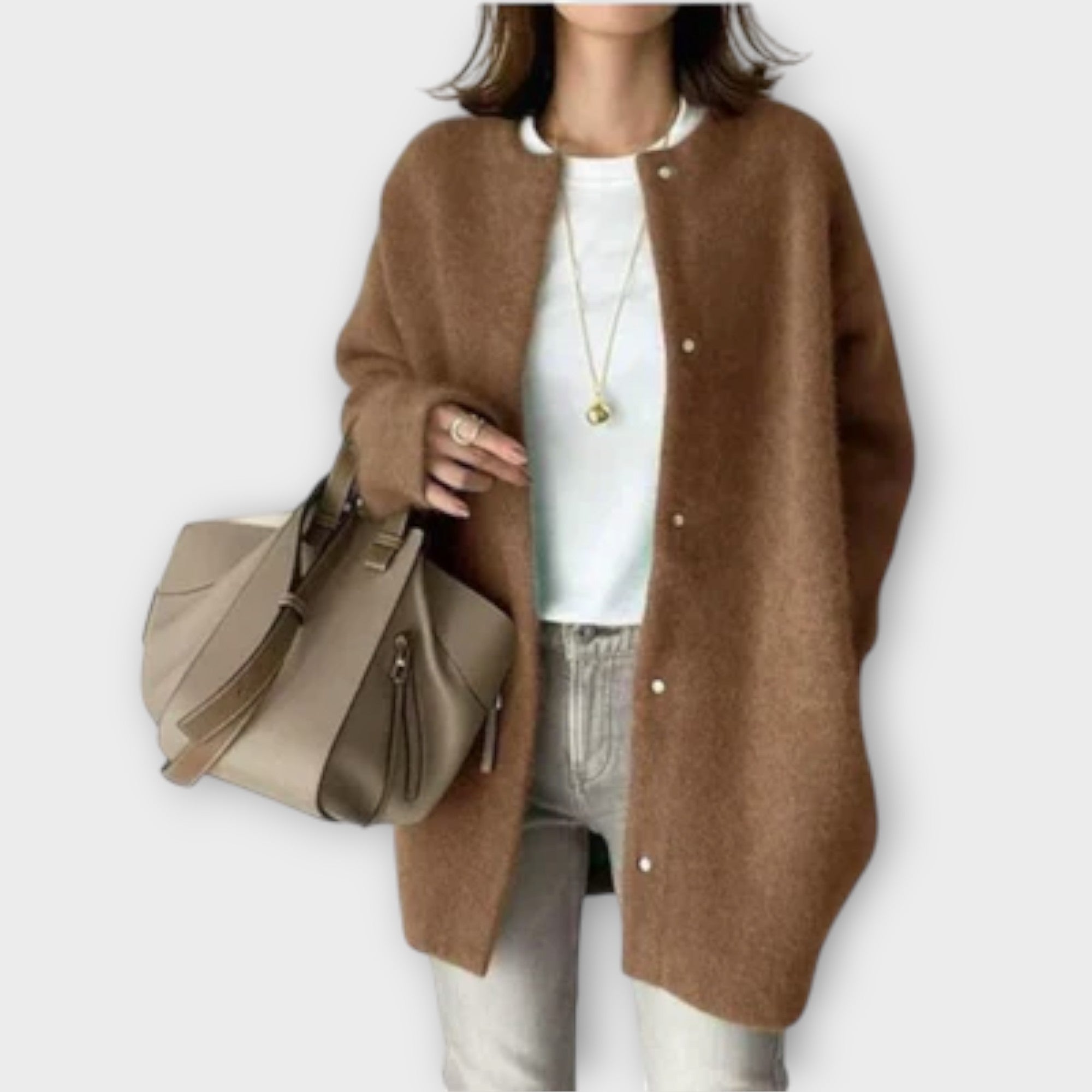 Tereza | Elegants minimālistisks mētelis mūsdienīgai sievietei