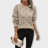 Eva | Lightweight knitted jumper with polka dots