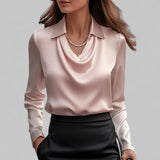 Theresa | Elegantne veesangaga satiinbluus naistele