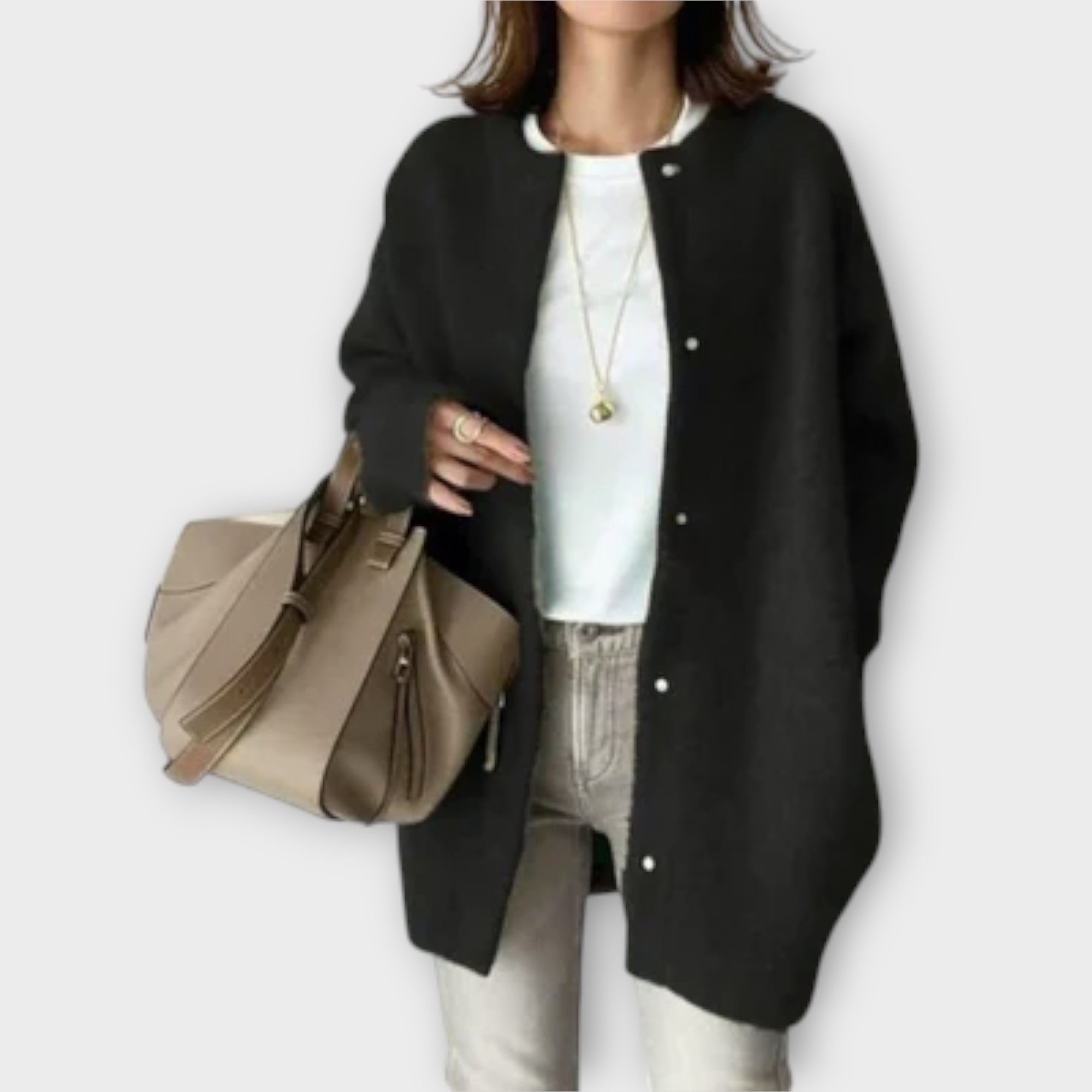Tereza | Elegants minimālistisks mētelis mūsdienīgai sievietei
