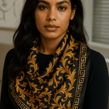 Galina Musta Foulard (100% zīds – 88 cm)