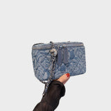 Ksenija | Denim Lillemustriga Käekott