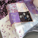 Violeta — tamborēta šalle (100% zīds — 68 cm)