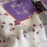 Violeta — tamborēta šalle (100% zīds — 68 cm)