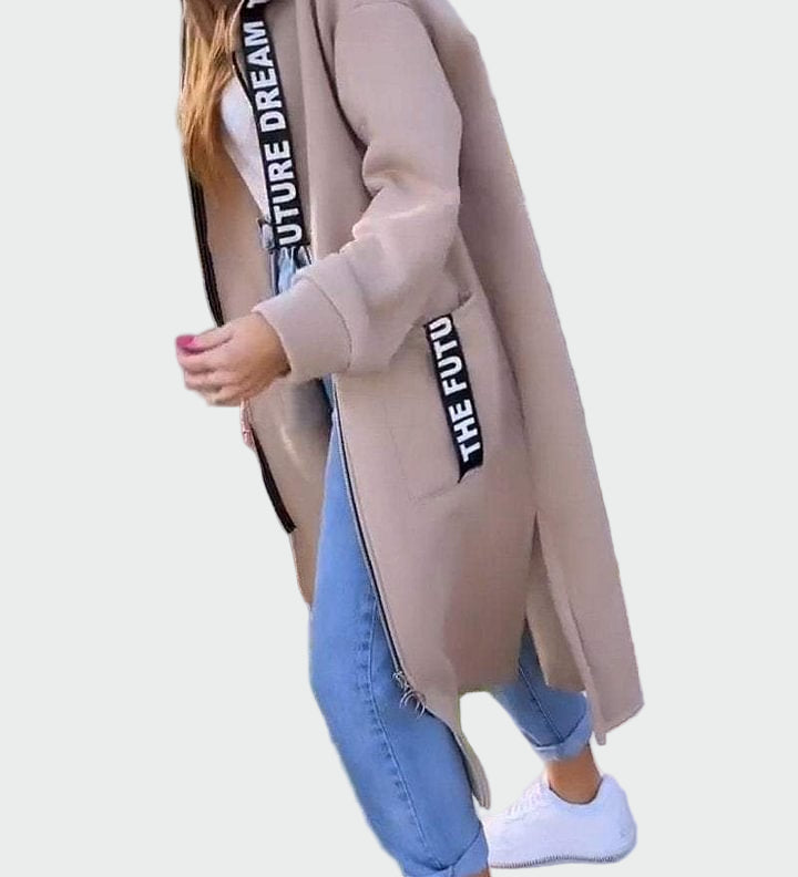 Anneli | Pikk mantel kapuutsiga